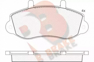 R BRAKE rb1219 -  Комплект тормозных колодок, дисковый тормоз